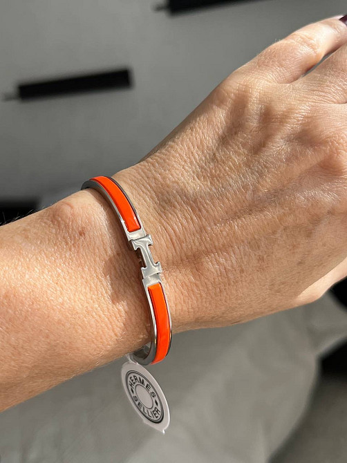 Браслет Hermes емаль / покриття золото 18К Одеса - фото 4