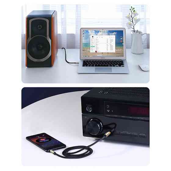 Аудиокабель UGREEN AV127 3.5mm to 6.35mm TRS Stereo Audio Cable 1m Gray Одесса