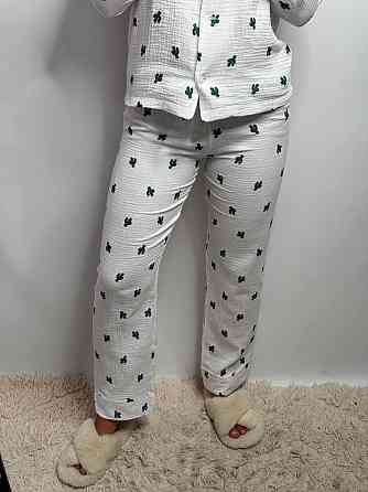 Женский комплект из натуральной ткани Кактус, Молочный, XL-2XL Харьков