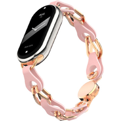 Ремінець до фітнес браслета Armorstandart Chain Wristband для Xiaomi Smart Band 10/9/8 Pink (ARM86888) Вінниця - фото 1