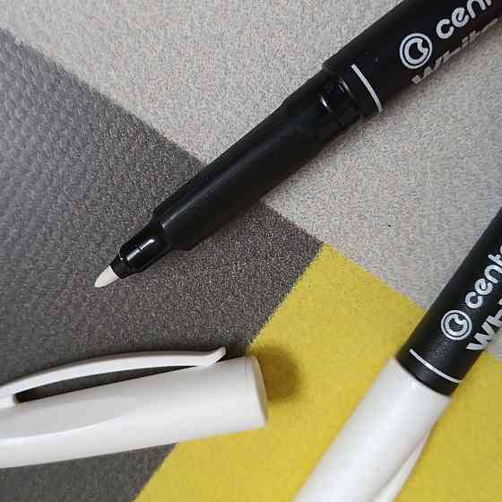 Маркер Centropen White Permanent 1,2мм білий Київ