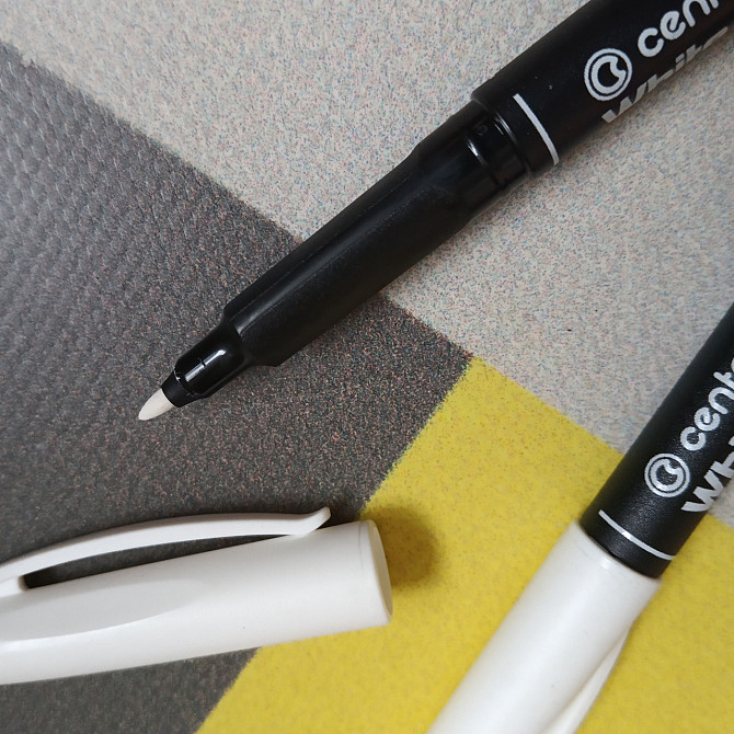 Маркер Centropen White Permanent 1,2мм білий Київ - фото 3