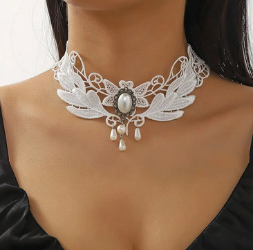 Чокер білий ажурний Київ - фото 1