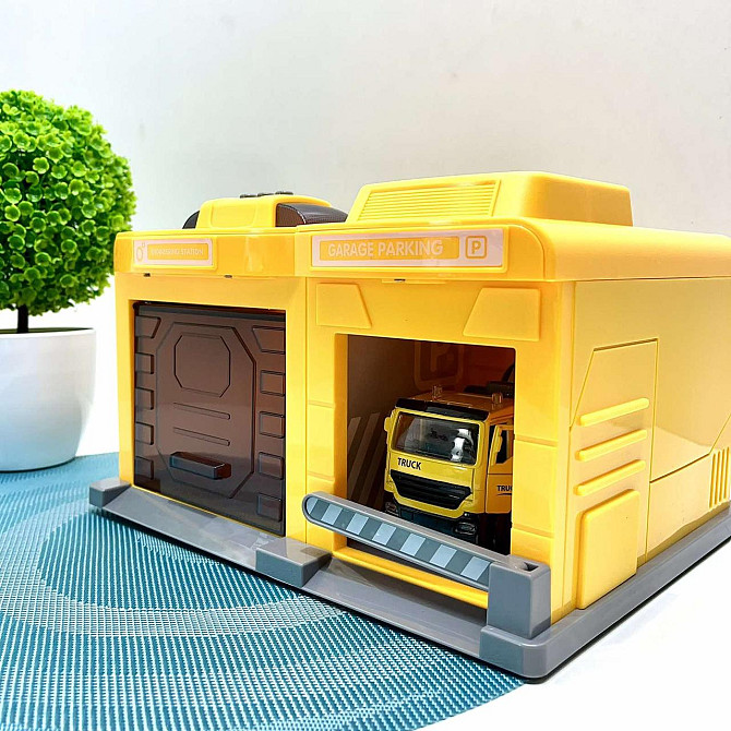 Гараж з машинкою Chengmei Toys Бетонозмішувач з світловими та звуковими ефектами Жовтий (CLM-553) Чернигов - изображение 10