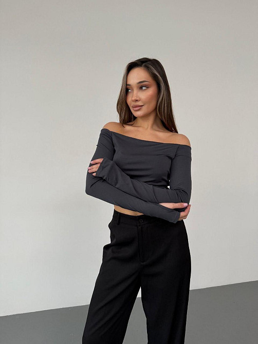 Стильная женская кофта с открытыми плечами микродайвинг 46/48 Одесса - изображение 3