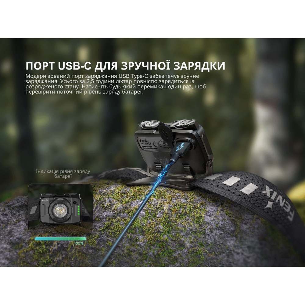 Ліхтар налобний Fenix HL12R V2.0 фіолетовий Київ - фото 10