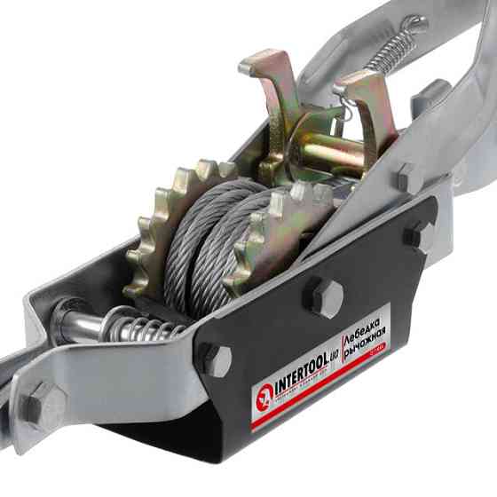 Лебідка важільна INTERTOOL GT1444, 4 т, трос 2,50 м × 5,5 мм - з посиленою конструкцією Львів