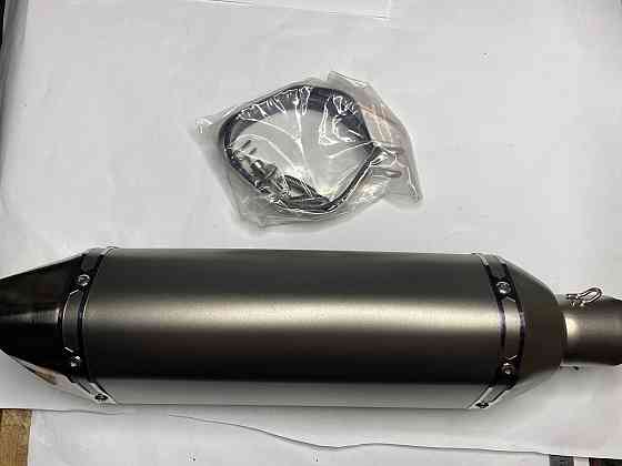 Глушник (тюнінг) 460*13 см (нержавіюча сталь, овал, срібло, прямоток, mod:4) 118 Мукачево