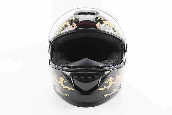 Шолом інтеграл, закритий BLD-М65 L (59-60см), ЧОРНИЙ/ЗОЛОТИСТО-СІРИЙ "Totem" Київ