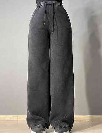 Брюки женские Fashion 771-3 палаццо спортивные вареные тай-дай черные, черный, L Киев