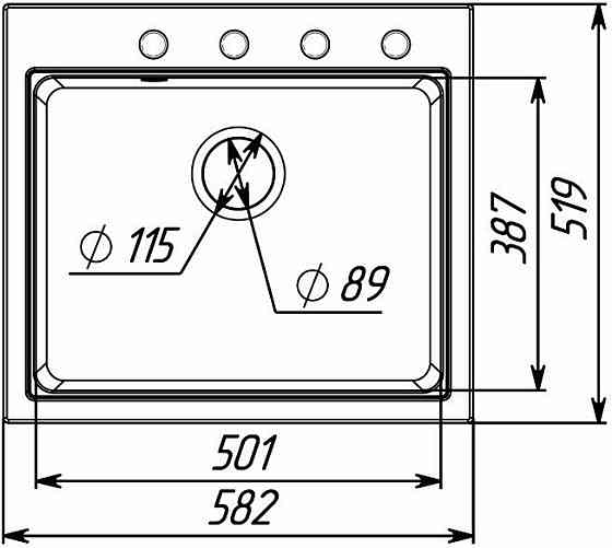 Гранитная мойка для кухни Platinum 5852 VESTA матовая Антрацит Киев