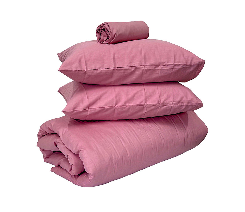 Ecotton Простирадло на резинці Ecotton 90х200 см із сатину (арт. 15-1611 Brindal Rose) рожевий Київ - фото 8