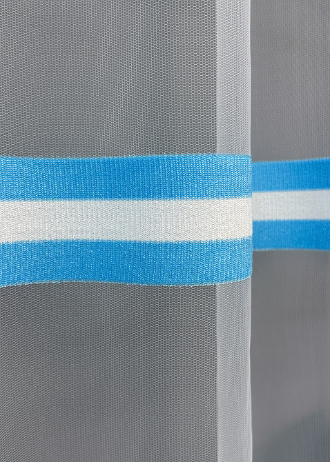 Тюль фатин смуги Колір блакитний з білим 1776т Київ - фото 4