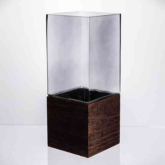 Yiwu Ваза для квітів кругла скляна, декоративна прозора ваза з товстого скла HP-19-160-5 Коломыя