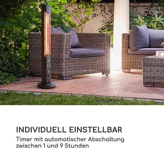 Тепловий нагрівач Heat Guru Plus In&Out 1200 Вт 3 режими нагрівання Пульт дистанційного керування Чорний Рівне