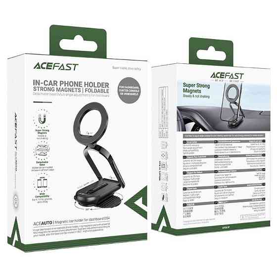 Автомобильный держатель для телефона ACEFAST D54 magnetic car holder for dashboard Black Одесса