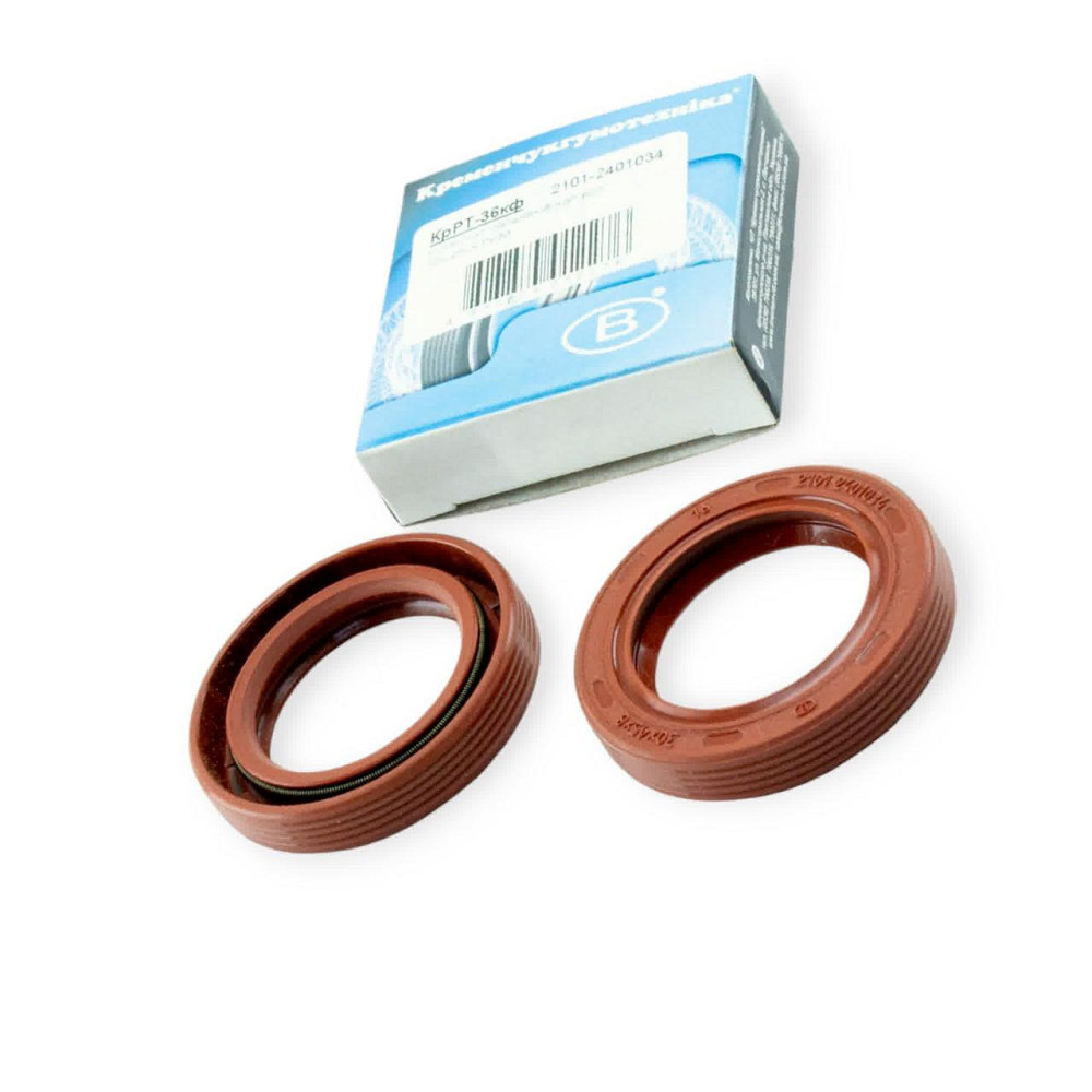 Сальник 2101-2107 (30*45*8) реверсивный, обрезиненный FPM красный (к-кт 2 шт) КРТ полуоси Мукачево - изображение 1