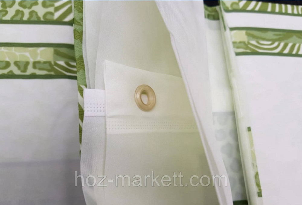 Штора для ванной тканевая Миранда Postaki 180 х 200 см зеленая Харьков - изображение 6