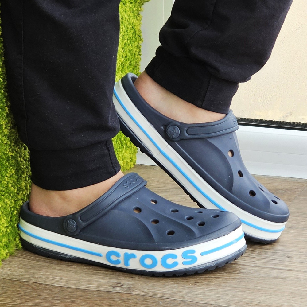 Крокси Темно-сірі капці CROCS Шльопанці Чоловічі Жіночі Сині (розміри: 39,40,41,42) Дніпро - фото 9
