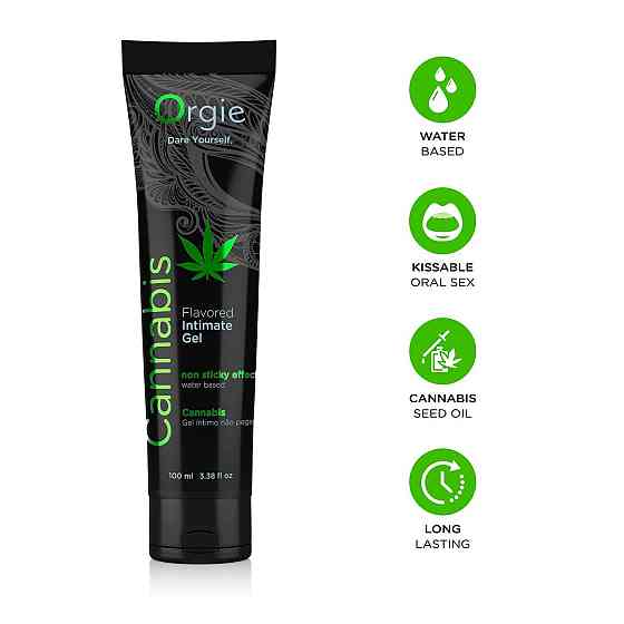Лубрикант на водній основі Orgie Lube Tube Cannabis, 100 мл, їстівний, з олією насіння конопель Sex Aura Київ
