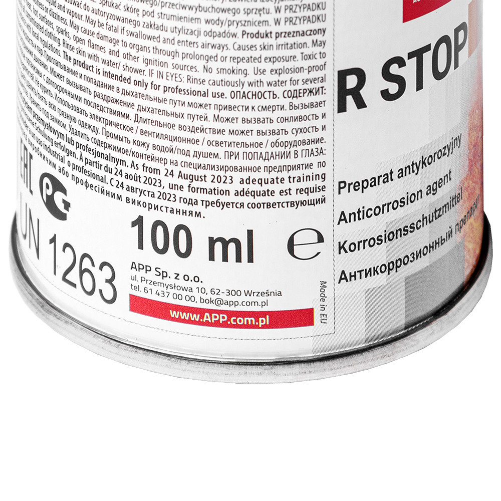 Антикорозійний (нейтралізатор іржі) препарат "R stop" 100мл APP прозорий, 021100 Київ - фото 3