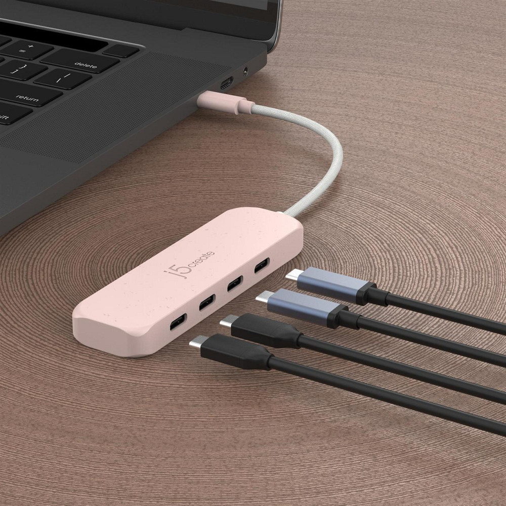 USB-хаб J5create 4 USB-C Red (JCH345ER-N) ( 16257 ) Харків - фото 5