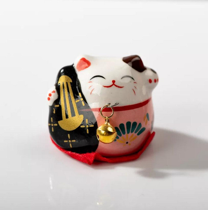 Манекі-неко: Японський талісман удачі, багатства та щастя (керамічний, 40 мм, 5 кольорів). Кошеня уд Київ - фото 3