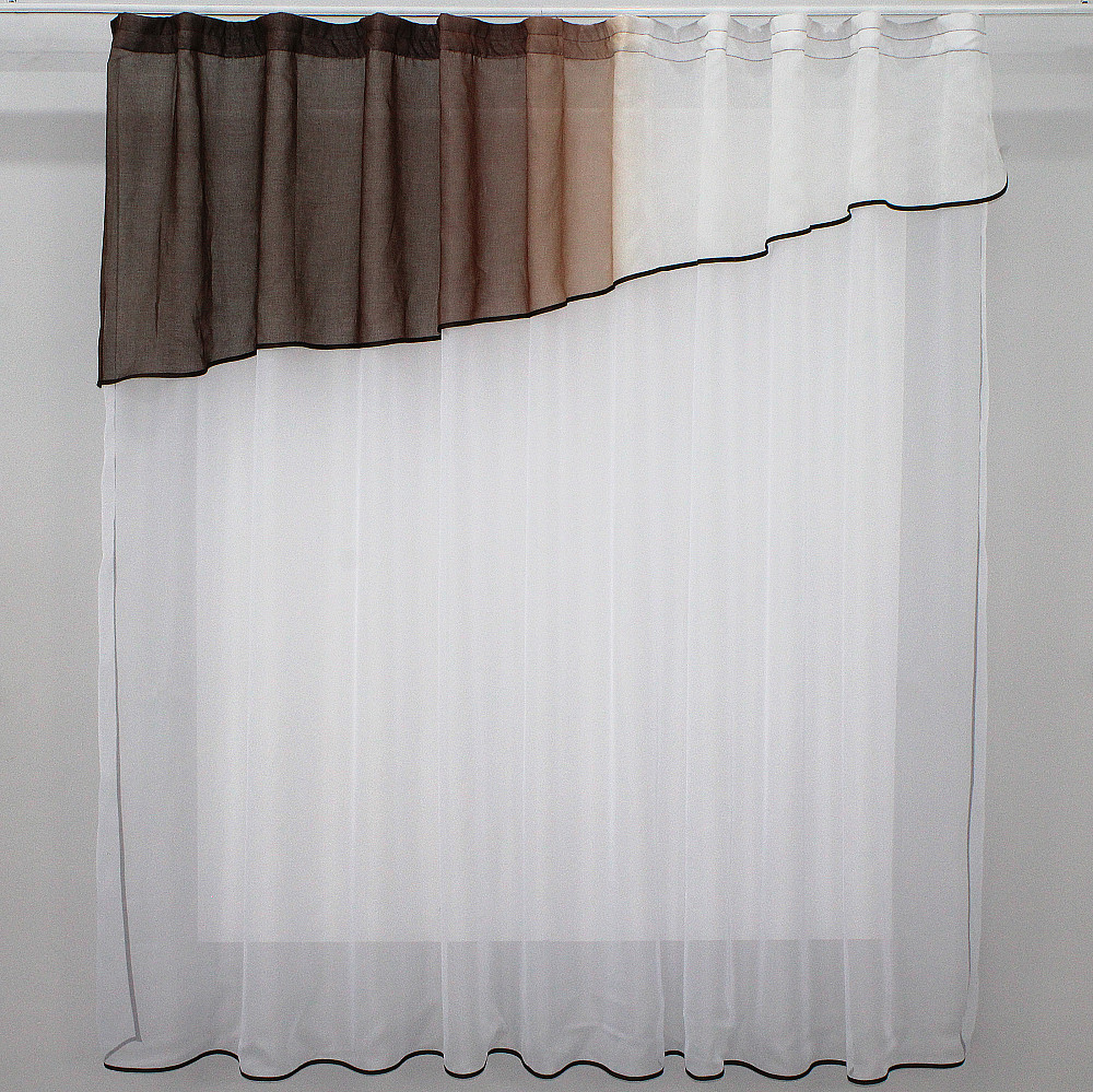 Кухонна фіранка (270х170см) колір білий з венге 00к 59-290 Київ - фото 1