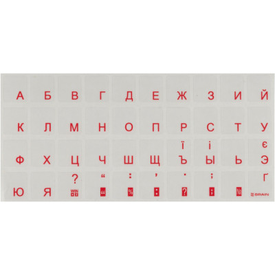 Наклейка на клавіатуру Brain red (STBRTRRED) Вінниця - фото 1