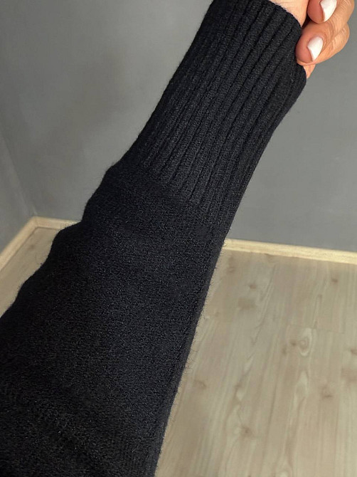 Костюм жіночий Accorddream 6841-8636 светр з брюками палаццо оверсайз в’язаний, чорний, one size Київ - фото 19