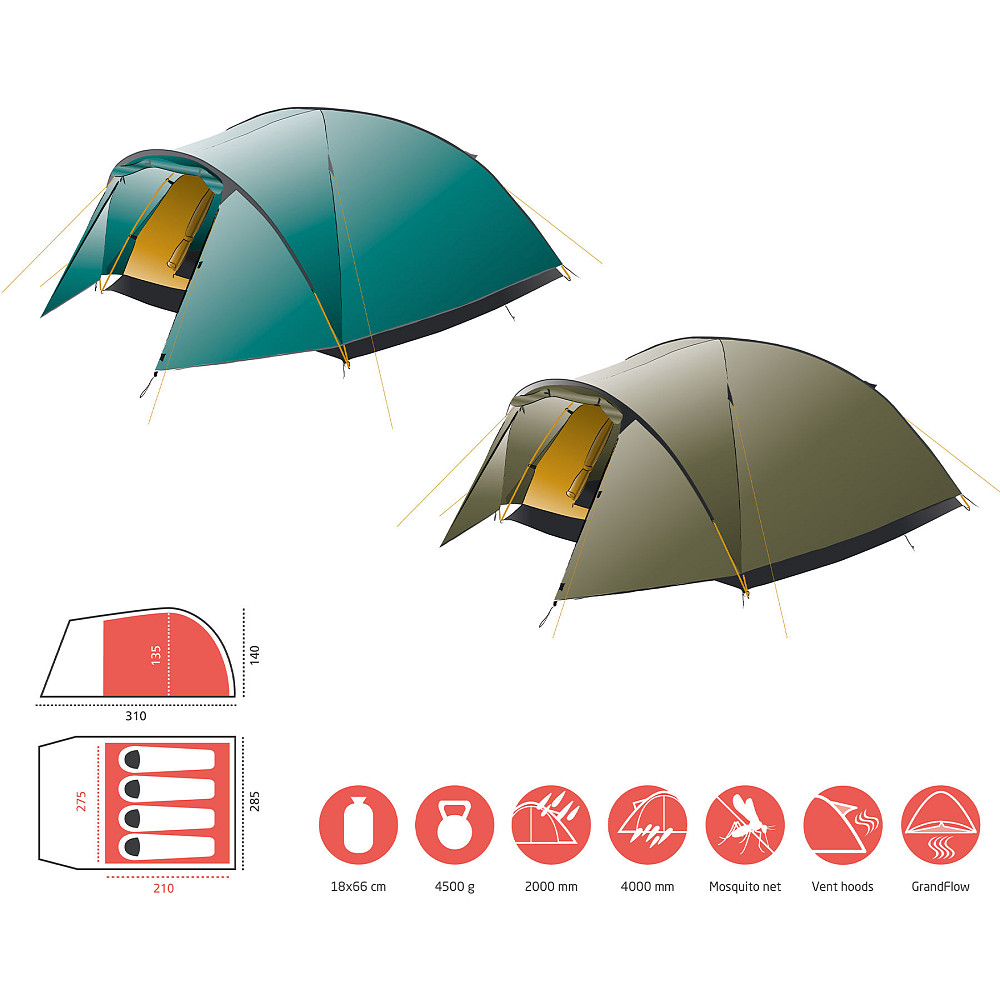 Намет Grand Canyon Topeka 4 Capulet Olive (330028) Вінниця - фото 5