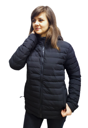 Женская демисезонная полу батальная стеганая куртка 