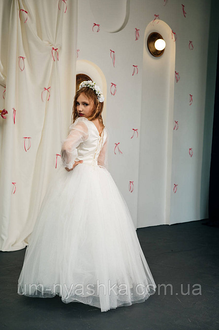 Молочное нарядное платье 134-146 Кривой Рог - изображение 4