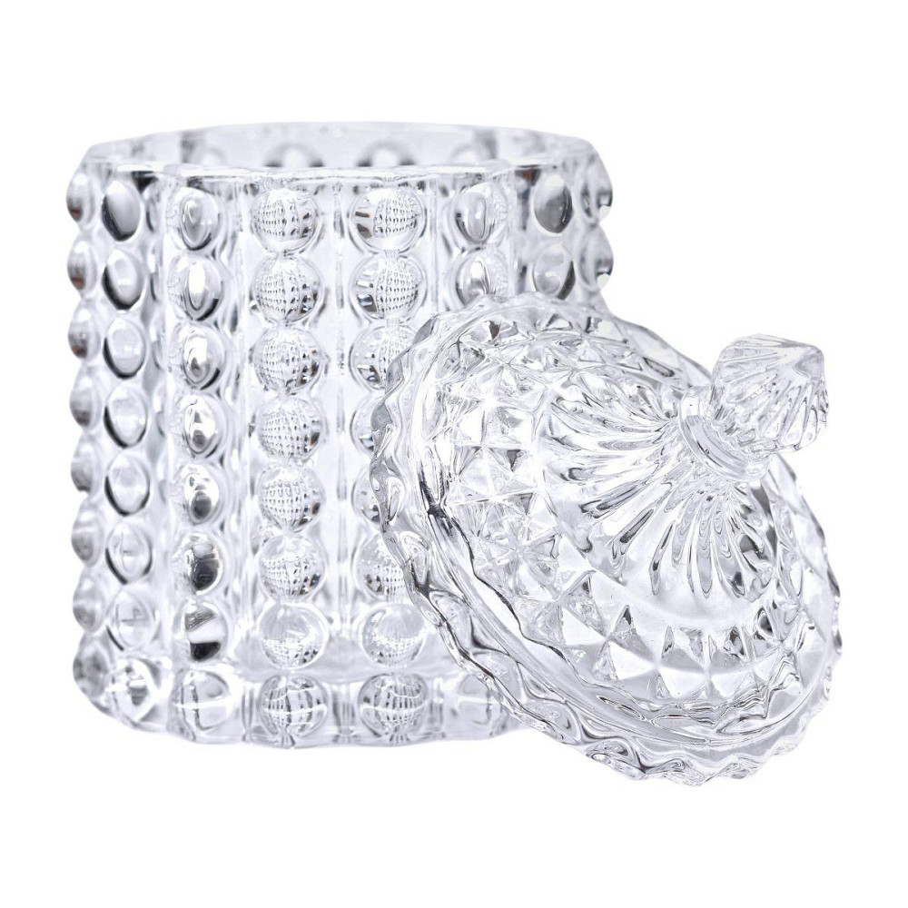 Стеклянная конфетница с крышкой, 7.5 см Киев - изображение 1