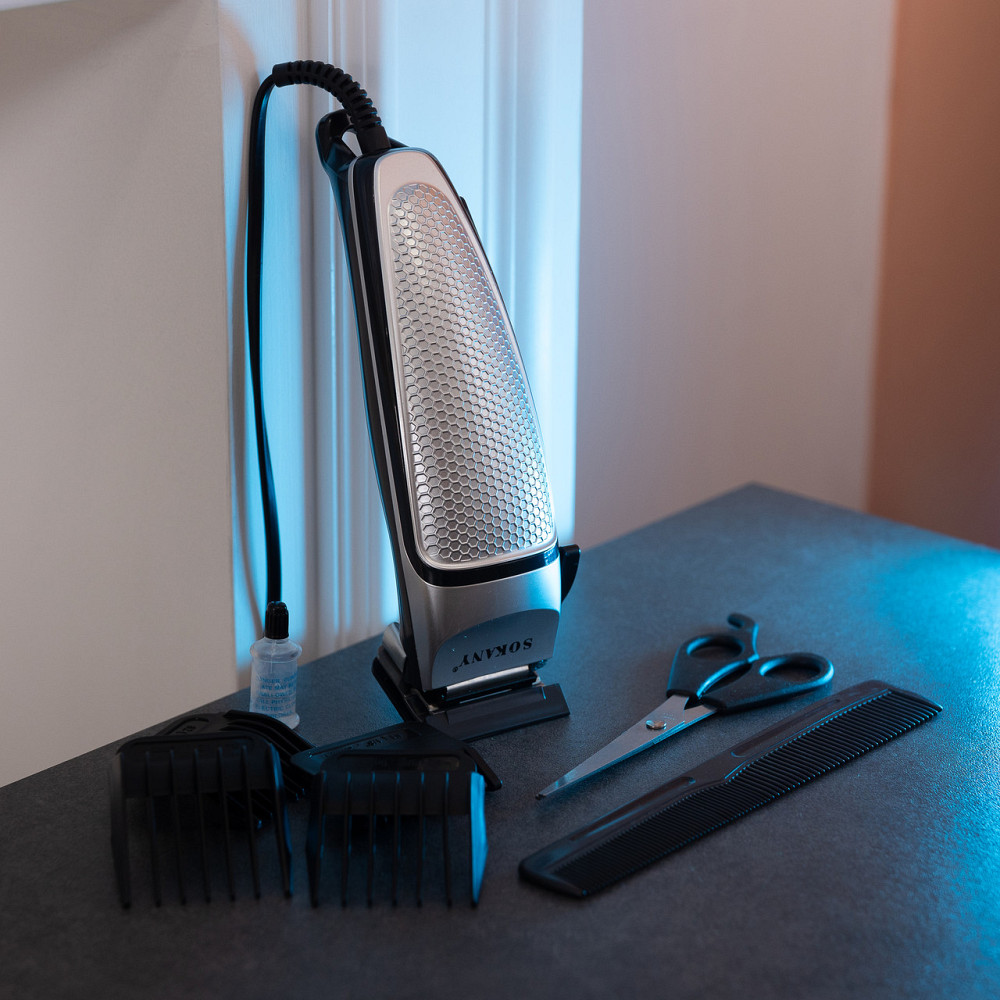 Sokany Машинка для стрижки волосся Sokany SK-4643 електрична універсальна 4 насадки Срібляста Коломыя - изображение 7