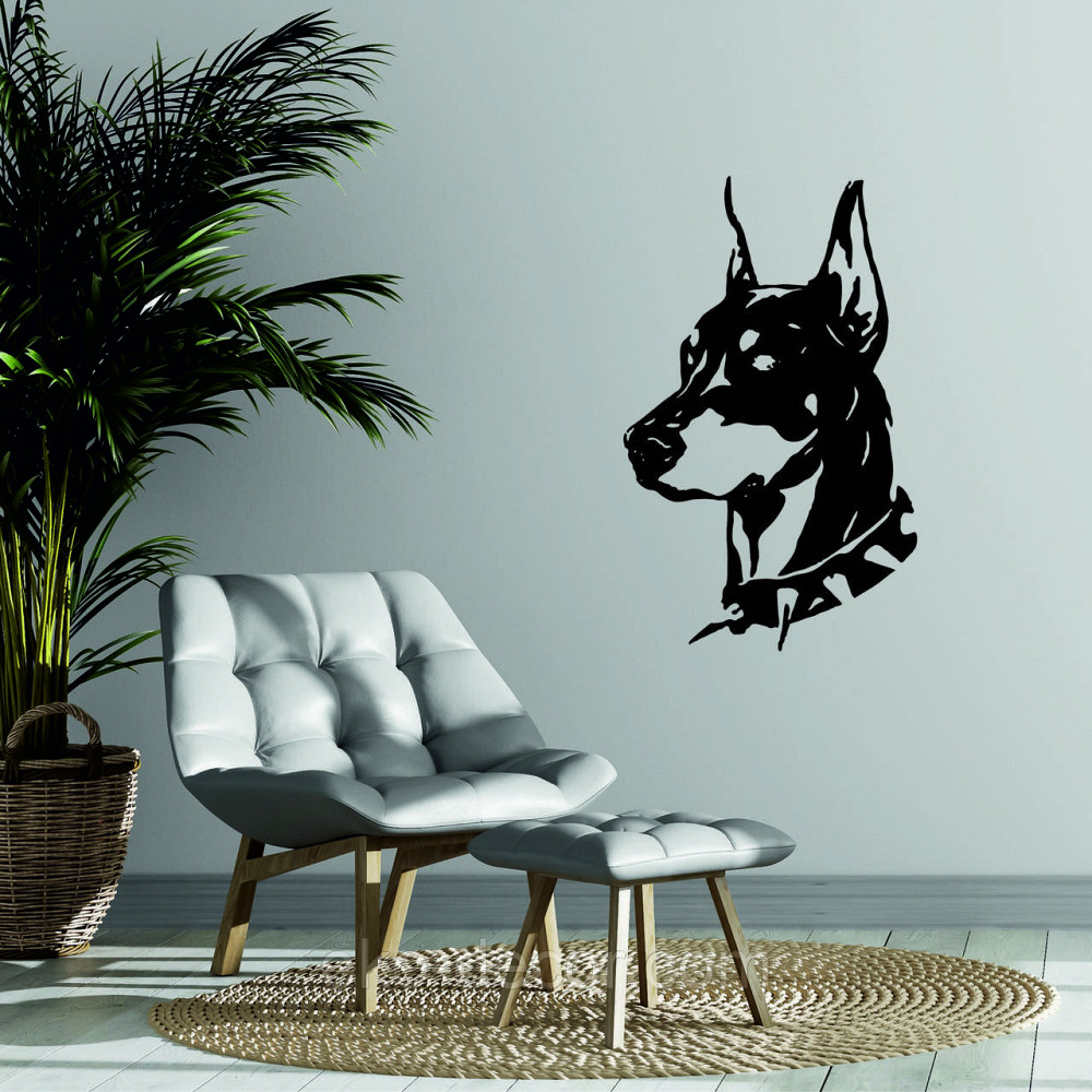 Декоративное настенное Панно «Доберман», Декор на стену 110*67 см, Черный Киев - изображение 2