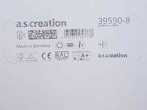 Шпалери вінілові на флізеліні AS creation Tempo метрові однотонні під тканину бавовна дрібна смужка салатові Київ