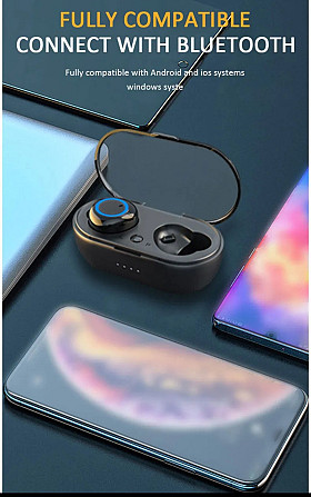 Наушники беспроводные TWS Y50 Bluetooth 5.0 + DER white Киев - изображение 5