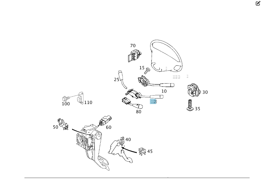 Mercedes-Benz  A0085452724 Підрульовий перемикач круїз-контролю C-class W203 CLK Coupe C209 C-class S203 CL203 Sportcoupe CLC C203 CLK Cabriolet A209 Одесса - изображение 9