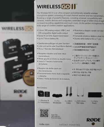НОВЫЕ Rode Wireless GO II — Упакованы. Харьков