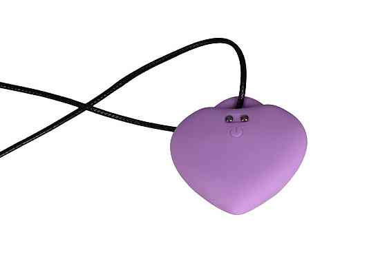 Мінівібратор «Сердечко» FairyGasm PleasureStone violet, 9 режимів, на шнурку Sex Aura Київ