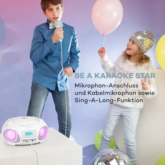 Бумбокс Auna Roadie Sing CD з функцією караоке з Німеччини Уцінка Дніпро - фото 7