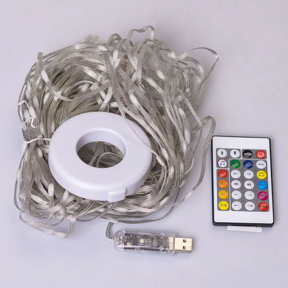 Розумна гірлянда Smart 200 LED довжина 2 м з керуванням зі смартфона прозора, мультиколор 1733042W Коломия - фото 8