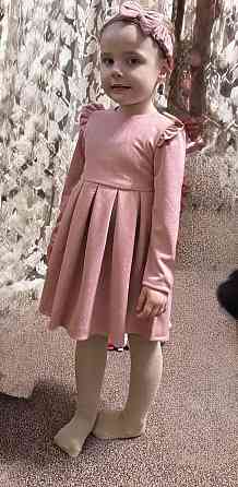 Платье праздничное нарядное повседневное для девочки с повязкой на голову 98,104,110,116,122 Николаев