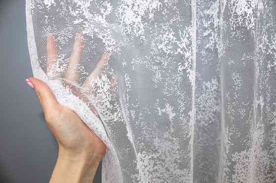 Тюль VR-Textil 1368т Мармур Al-1 Жакард Білий 400х270 см (43-116) Київ