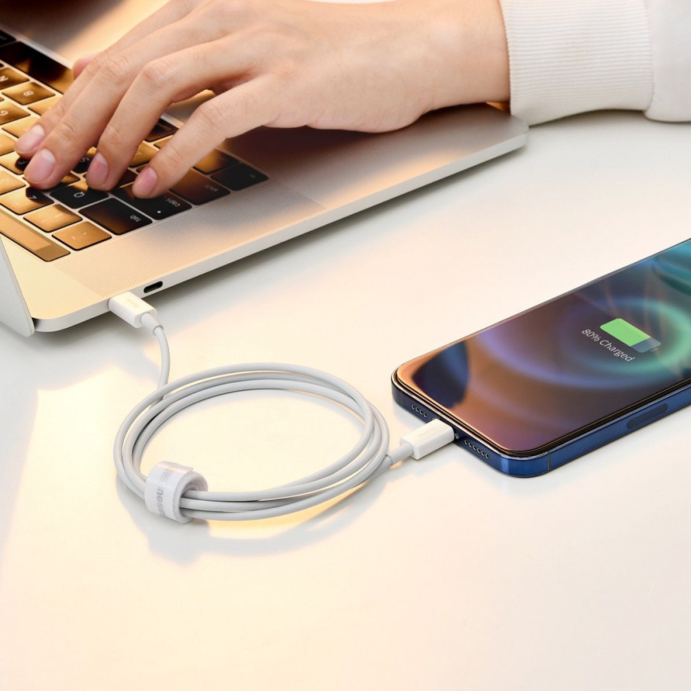 Кабель Baseus Superior Series Fast Charging Lightning 2.4A 1,5м белый Львов - изображение 4