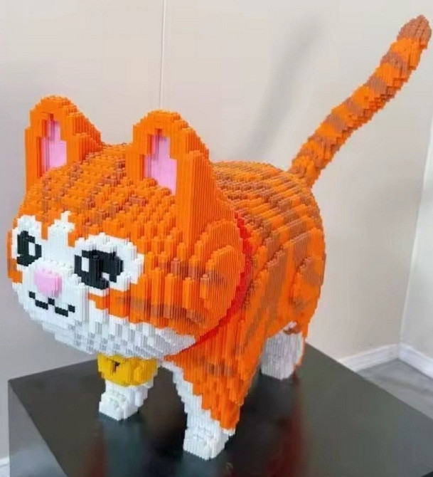 Дитячий конструктор Оранжевий КОТ 9890 блоків котик. Харків - фото 7