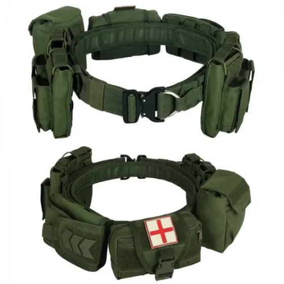 Пояс модульный разгрузочный Yakeda с подсумками и системой Молли Оливковый Винница