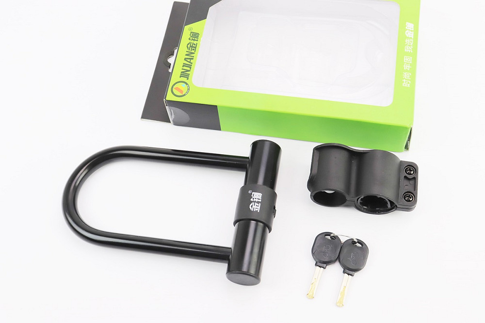 Замок протиугінний U-подібний 120x180 (70х140)мм, товщина скоби 14мм під ключ, чорний T603 Київ - фото 1