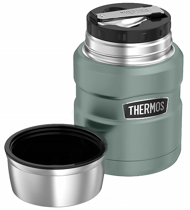 Термос для їжі з ложкою 0,47 літрів Thermos "King Food Flask Duck Egg" (173028) Неіржавка сталь Нововолинськ - фото 1